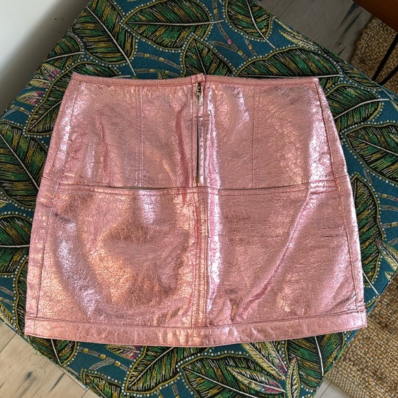For Love & Lemons Pink Metallic Mini Skirt - Picture 2 of 5